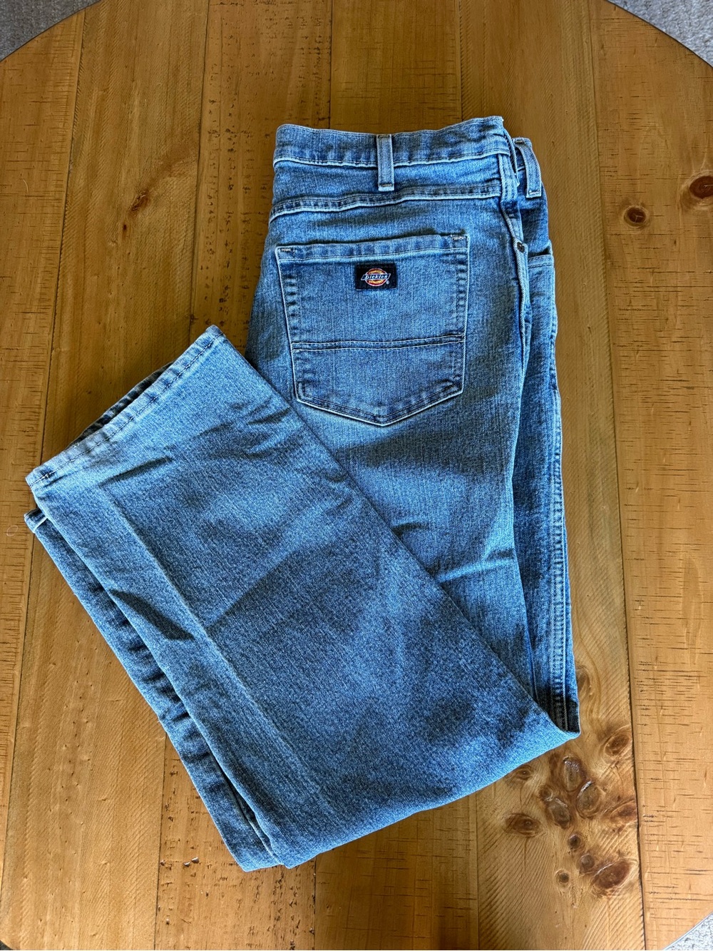 Dickies Men's Light Blue Straight-Leg Jeans